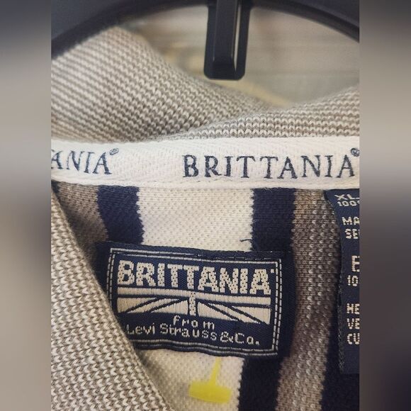 Britannia by LeviStrauss XL Striped Mltclrd Shrtslv Polo 100%Cotton Men's Shirt - Picture 2 of 7